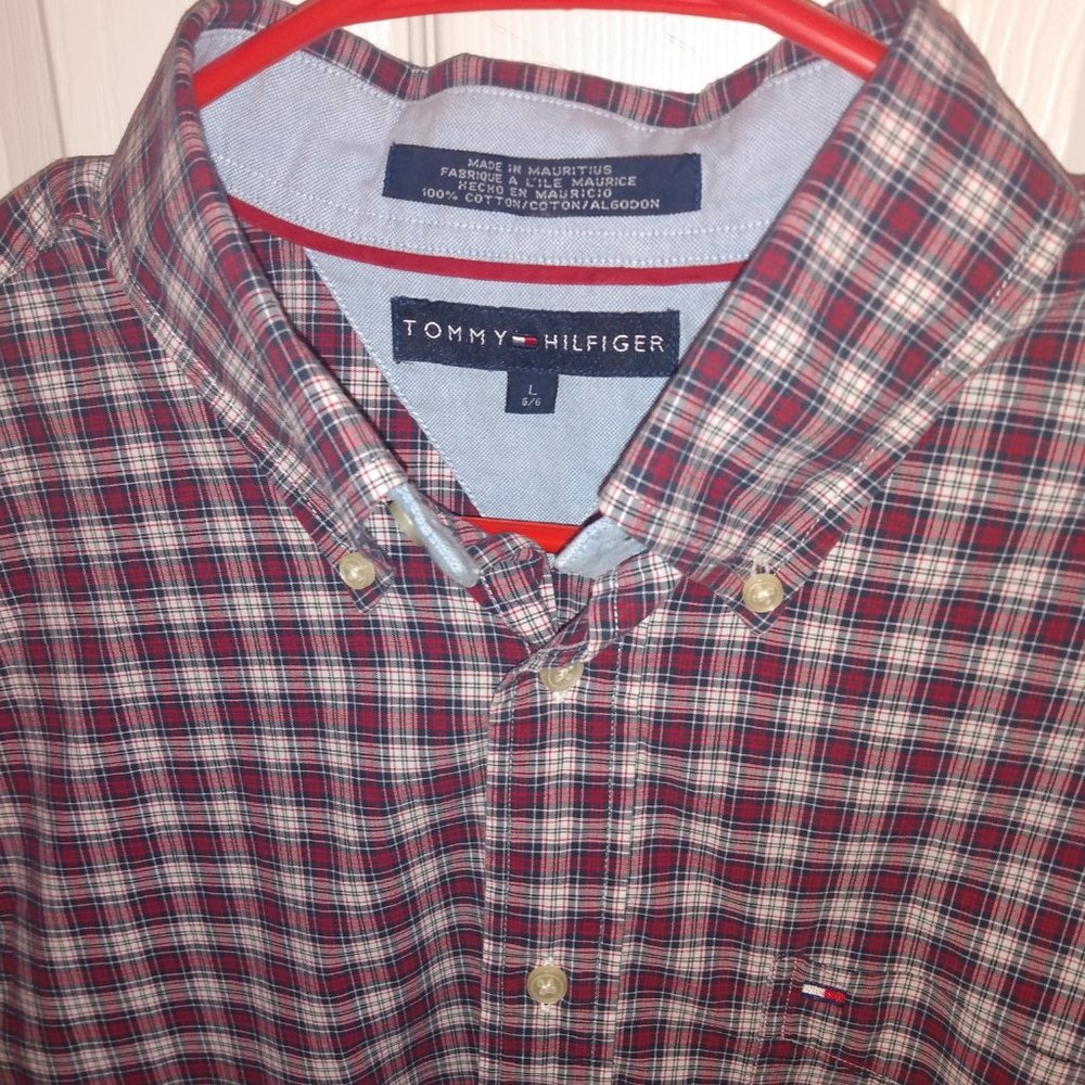 Tommy Hilfiger Men's Plaid Shirt Large - Picture 3 of 3